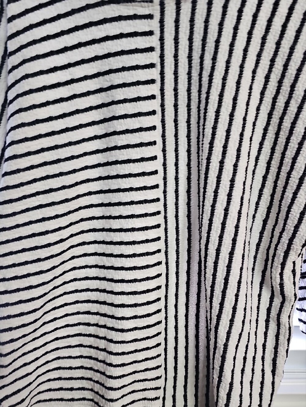 Ninety Black & White Mixed-Stripe Long Sleeve Sweater - Picture 5 of 8